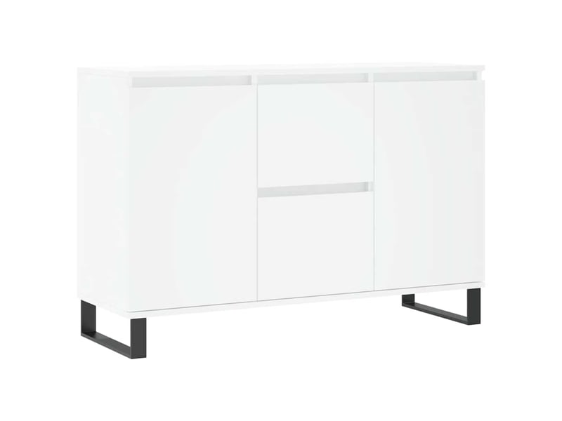  Buffet - bahut - meuble de rangement blanc 101,5x35x70 cm bois d'ingénierie  - Conforama A