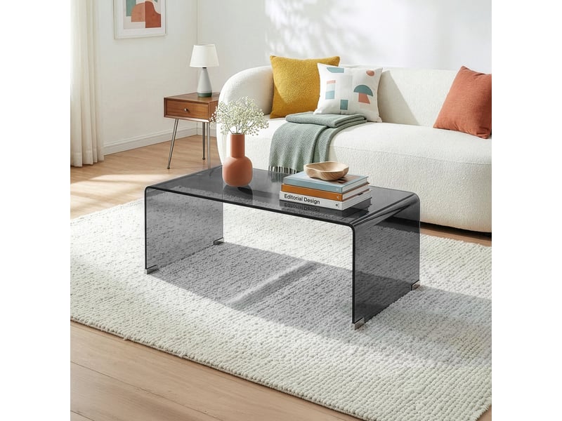  Table basse väsas verre 90 x 45 x 35 cm gris [en.casa] Väsas - Conforama C