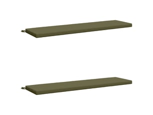 Lot de 2 coussins de banc, coussins d'assise soest 100 % polyester vert olive cf57580