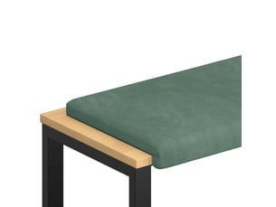 Coussin de banc, coussin d'assise, coussin de canapé velours vert mer profondeur 35 cm cf53946