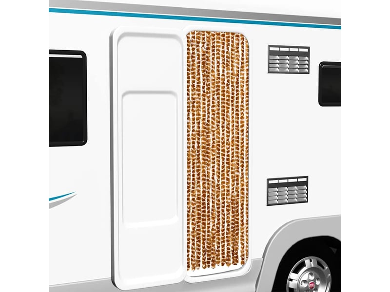  Rideau anti-mouches, moustiquaire ocre et blanc 56x200 cm chenille cf43577  - Conforama B