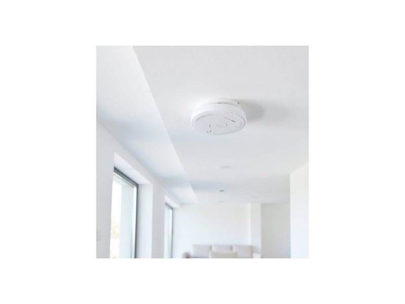 Détecteur fumee et monoxyde de carbone 2 en 1 kit securekit blanc mur ou plafond 85 db led alarmes test silence SCS3701085204082 - Conforama E
