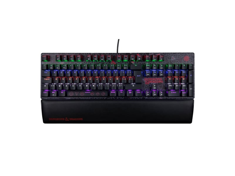  Clavier mecanique gaming azerty filaire rgb 20 modes gris d&amp;d + repose-poignets 1-23468496 - Conforama A