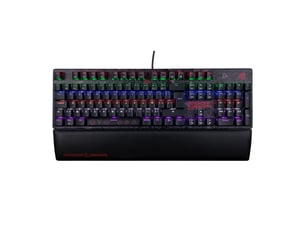 Clavier mecanique gaming azerty filaire rgb 20 modes gris d&d + repose-poignets