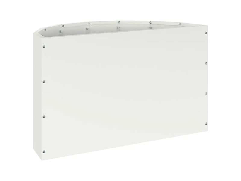  Jardinière demi-ronde moderne extérieur 60 x 30 x 35 cm facile à entretenir en acier blanc 02_0052937  - Conforama D