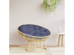 Coussin rond, coussin d'assise bleu marine ø 100x11 cm tissu oxford cf56606