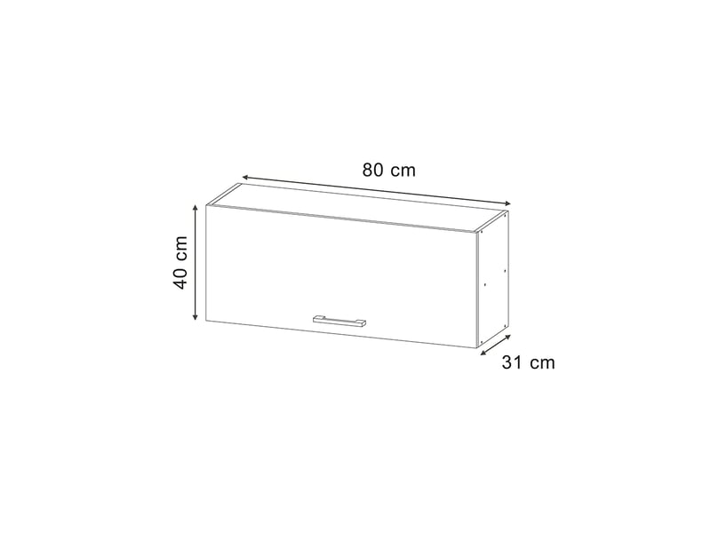  Vicco elément haut de cuisine, mint campagnechêne doré, 80cm plat  - Conforama B
