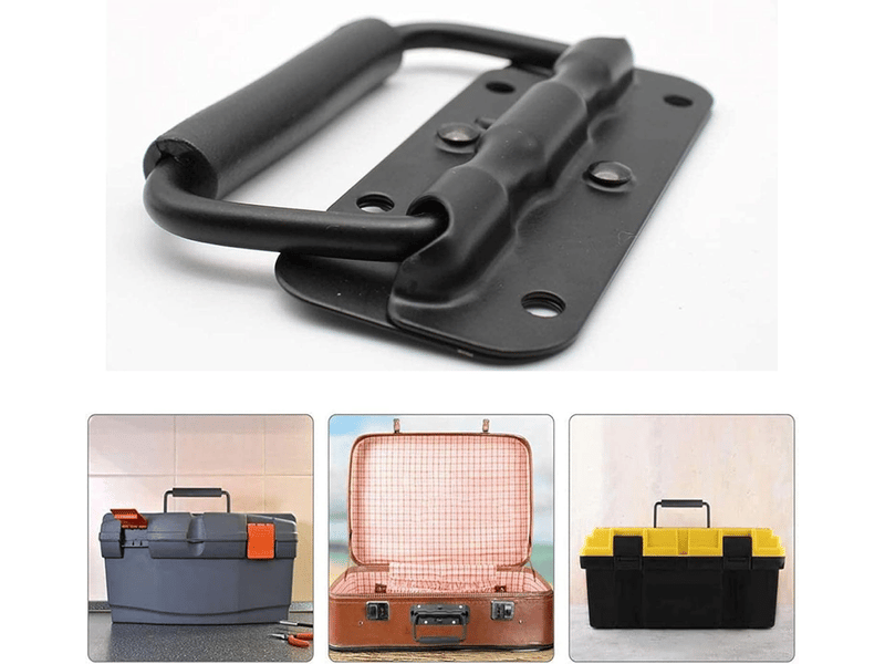 Poignées de boîte en métal pliantes, poignées de rechange pour boîte à outils ou boîte de rangement, 100 x 41 mm. - Conforama E
