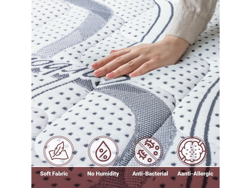  The white stone matelas en mousse à mémoire de forme 75x180 cm hauteur 27 cm | tissu hypoallergénique et respirant | propriétés orthopédiques auto-adaptatives | fermeté moyenne à élevée | fabriqué en italie  - Conforama E