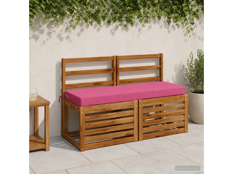 Lot de 2 coussins de banc, coussins d'assise soest 100 % polyester rose cf57341 - Conforama B