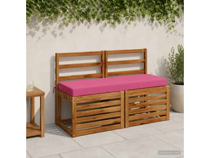 Lot de 2 coussins de banc, coussins d'assise soest 100 % polyester rose cf57341