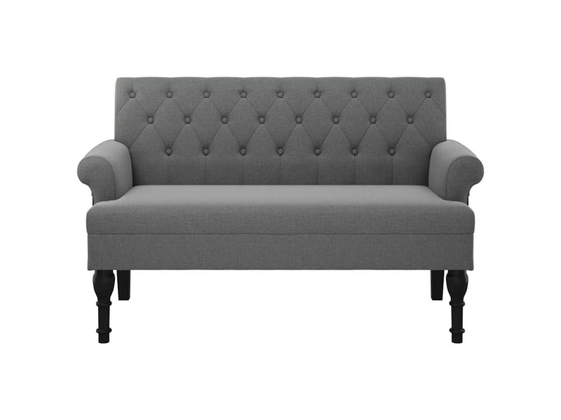  Banc salon, banc interieur avec dossier gris foncé 120x62x75,5 cm tissu  - Conforama D