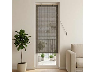 Store enrouleur, store à rouleau gris 70 x 220 cm bambou cf45259