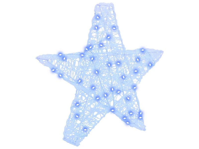  Étoile en 3d 50 led bleu 55 x 53,5 x 10 cm acrylique cf61919  - Conforama A
