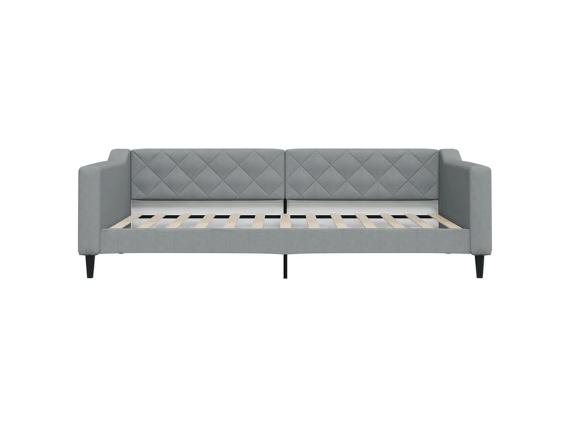  Lit simple- lit adulte -  lit de repos gris clair 100x200 cm tissu  - Conforama B