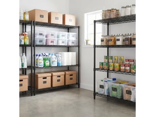 Rayonnage métallique autoportant - 4 niveaux réglables, acier carbone robuste, cuisinecavecelliergarage l 150 x l 45 x h 150 cm