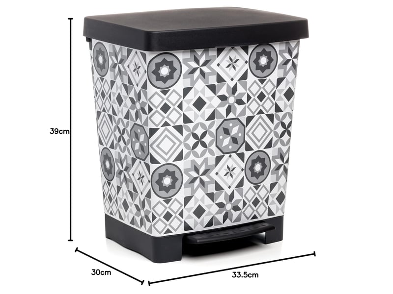  Poubelle cuisine avec pédale cubik deco 21 l, 33,5 x 30 x 39 cm  - Conforama D