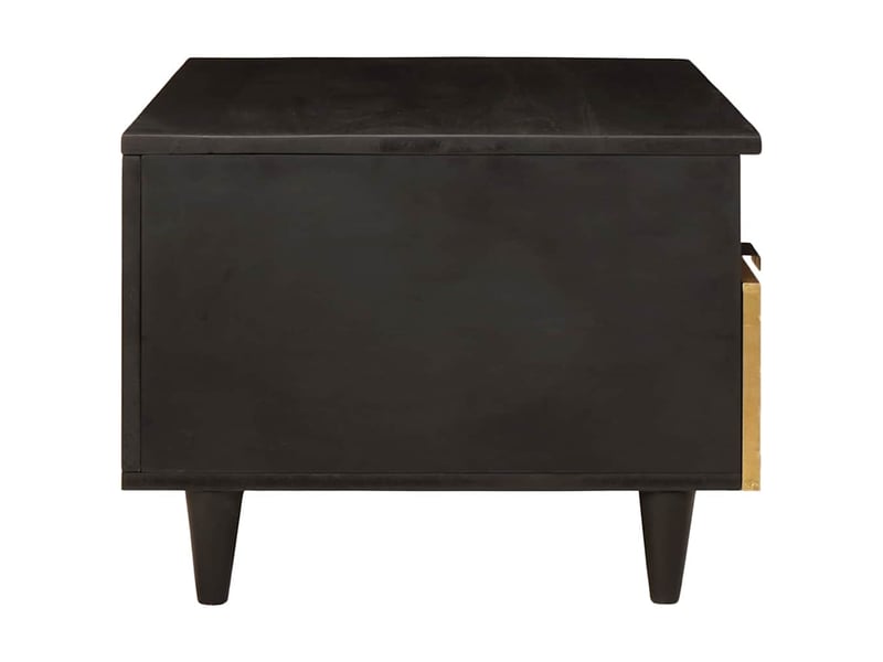 Table basse - table de salon - table à thé noir et or 40 x 33 x 46 cm bois d'ingénierie - Conforama D