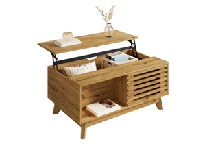 Table basse rectangulaire coloris naturel <strong></strong> <strong></strong> - 55 cmx90 cm