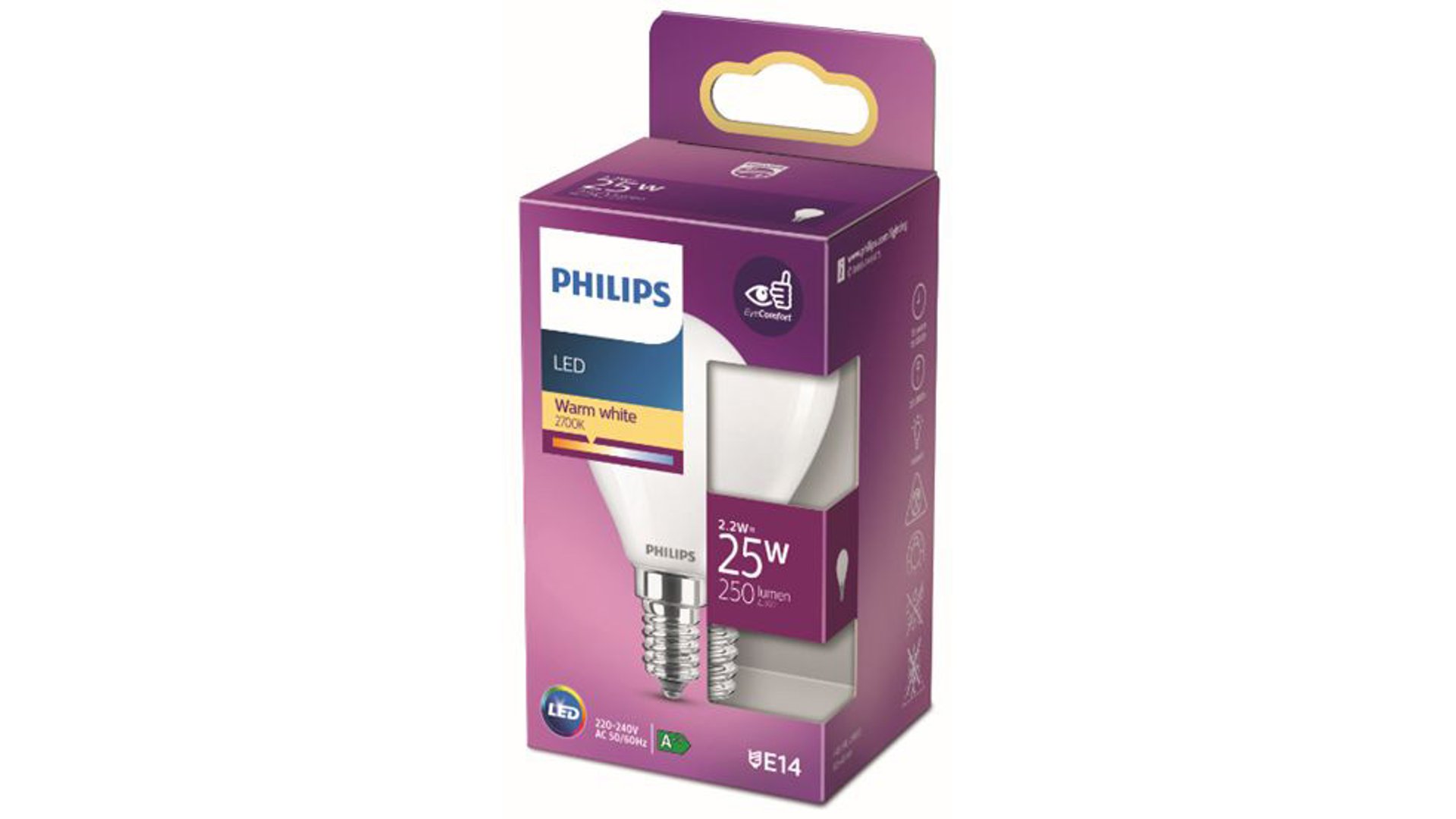 AMPOULE AMP LED STD 2.2W E14 Blanche Conforama