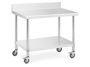 Table de travail en inox premium 70 x 100 cm 155 kg dosseret acier inoxydable argenté 14_0010024