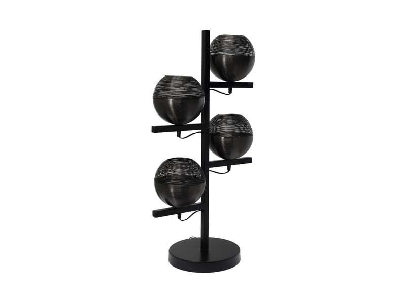  Lampadaire 4 globes eclipse 92cm noir  - Conforama B