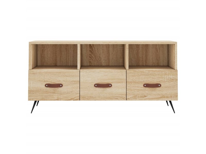  Meuble tv - banc tv - meuble de rangement chêne sonoma 102x36x50 cm bois d'ingénierie  - Conforama E