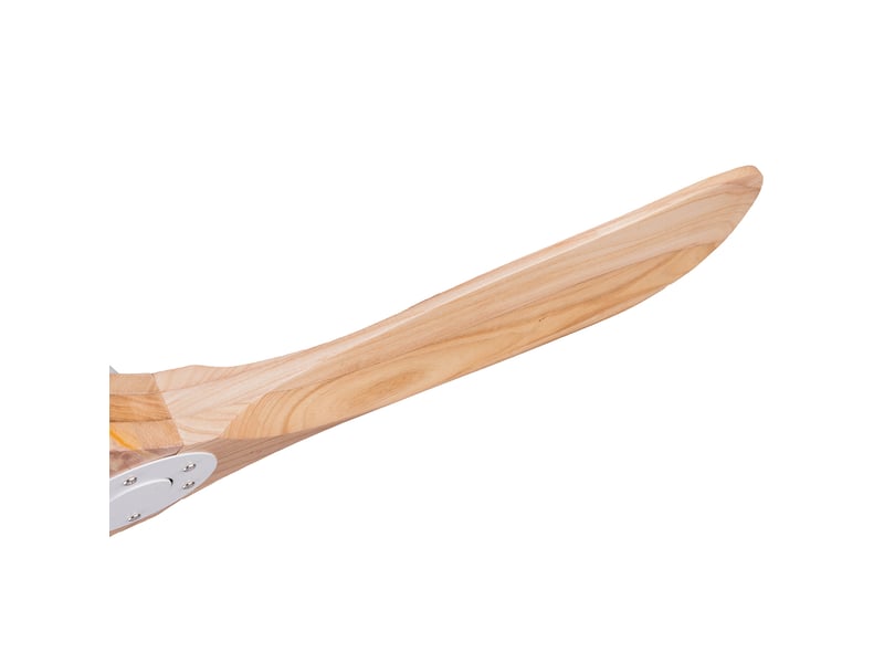  Ventilateur de plafond 60 pouces sans lumière 152 x 152 x 32 cm, 6 vitesses, structure bois et métal, télécommande, couleur couleur blanc naturel  - Conforama C