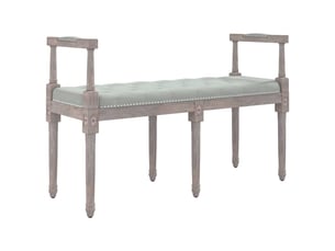 Banc chambre, banc de lit gris clair 110x40x70 cm velours