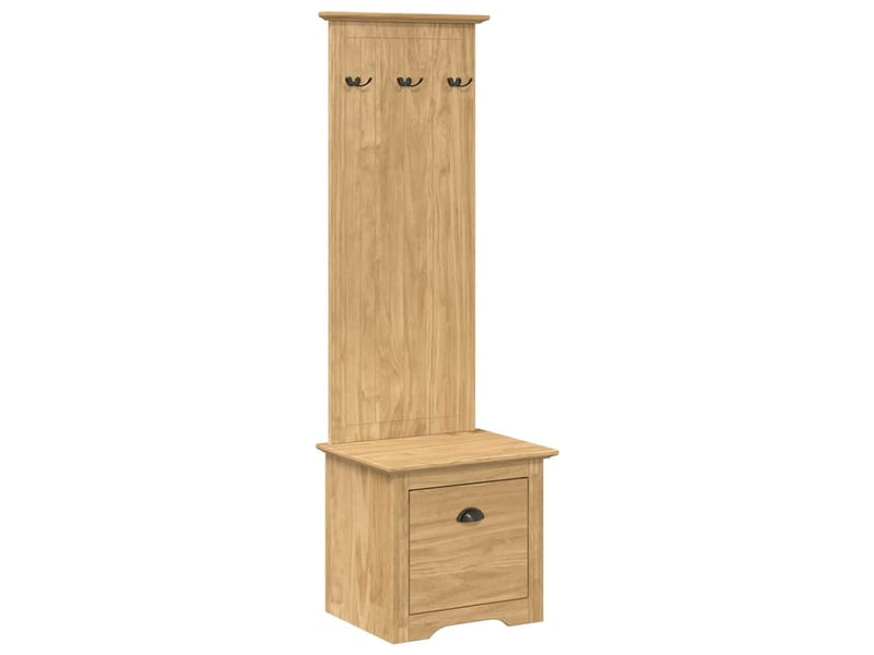  Banc de couloir bodo marron miel 50x40x156,7 cm  - Conforama A