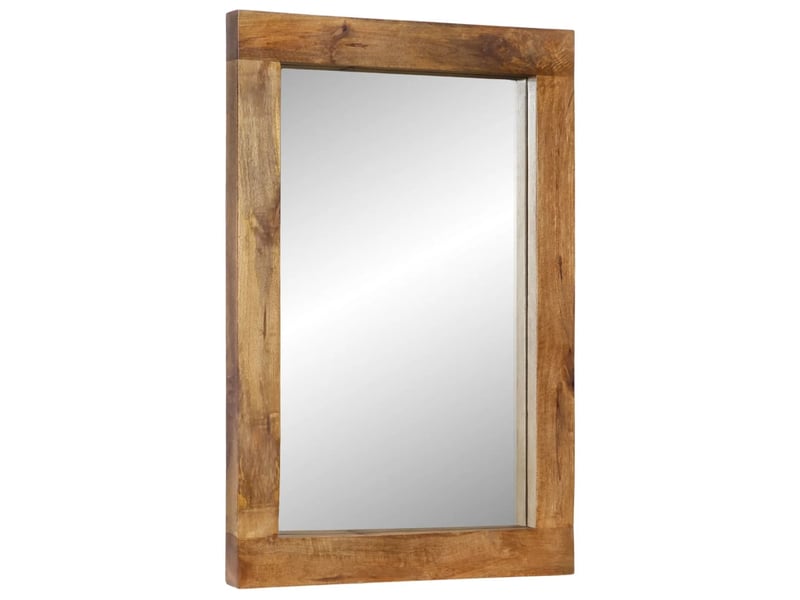  Miroir, miroir décoratif 70x50 cm bois de manguier massif et verre cf62680  - Conforama A