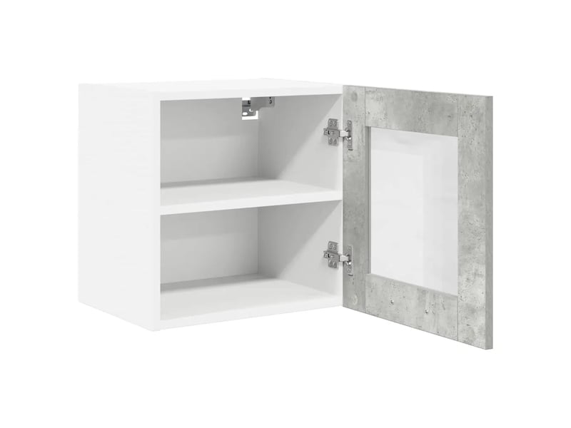  Lot de 2 armoires suspendues modernes avec rangement spacieux 40 x 31 x 40 cm en bois d'ingénierie gris béton 02_0053248  - Conforama C
