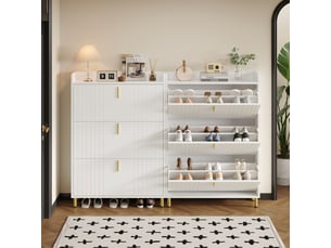 Meuble à chaussures 12 paire(s)  <strong>ZOVIRA</strong>  <strong></strong> coloris blanc