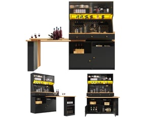 Armoire <strong></strong> <strong></strong> coloris noir largeur 137 cm