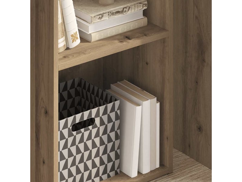 Bibliothèque, étagère de rangement chêne artisanal 40x30x77 cm bois d'ingénierie  - Conforama C
