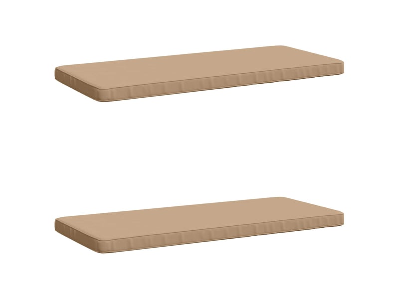  Lot de 2 coussins de banc, coussins d'assise vught 100 % polyester sable cf58126  - Conforama A