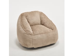 Fauteuil fixe MEUBLIV Velours côtelé beige vendu A l'unité
