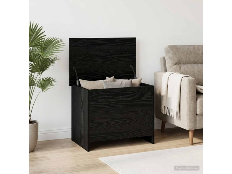 Coffre de rangement avec stockage chêne noir 60x40x50 cm - Conforama B