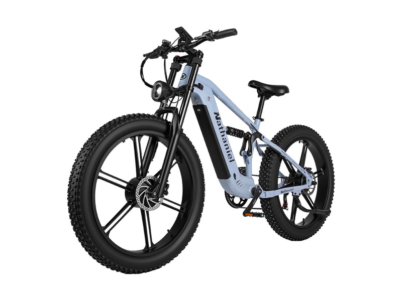  Vélo électrique 26 nathaniel syr09, 2000w double moteur, fat bike, bleu  - Conforama A