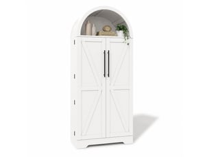 Vitrine coloris blanc 13 étagère(s) MEULVA - 70 cmx165 cm