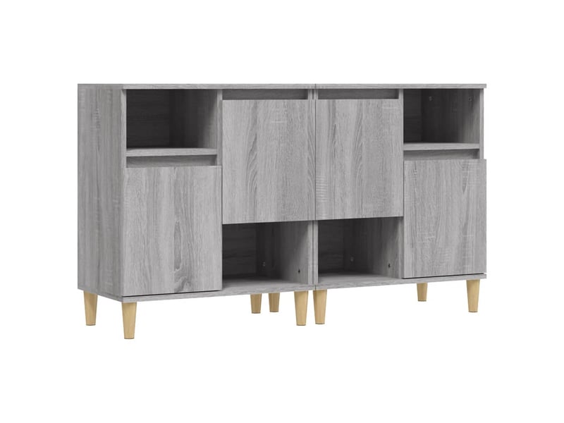  Buffets 2 pcs - bahut - meuble de rangement sonoma gris 60x35x70 cm bois d'ingénierie  - Conforama A