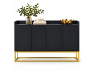 Buffet 4 porte(s)   <strong></strong> <strong></strong> - 120 cm coloris noir 