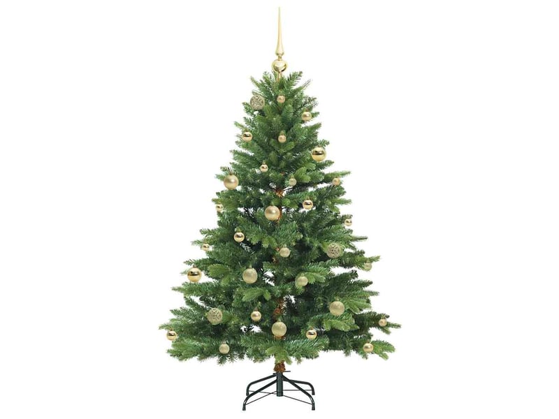  Sapin de noël artificiel, arbre de noël avec 150 led vert 150 cm pe et pvc shl9811  - Conforama D