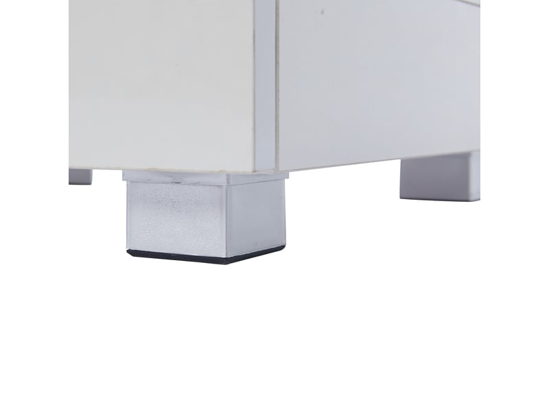  Meuble de rangement large 140x40x70 cm buffet blanc brillant avec compartiments et éclairage led pour espace confortable  - Conforama R