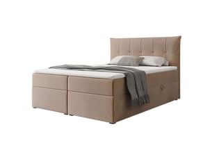 Lit coffre 180x200 cm IDOHOME CHESTER coloris marron