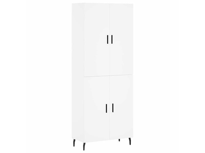  Buffet haut - bahut - meuble de rangement blanc 69,5x34x180 cm bois d'ingénierie  - Conforama A