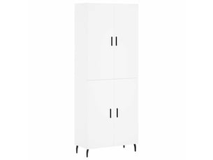 Buffet haut - bahut - meuble de rangement blanc 69,5x34x180 cm bois d'ingénierie