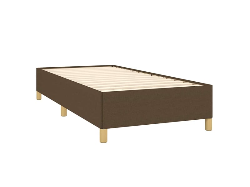  Lit simple- lit adulte -  cadre de lit sans matelas marron foncé 100x200 cm tissu  - Conforama C