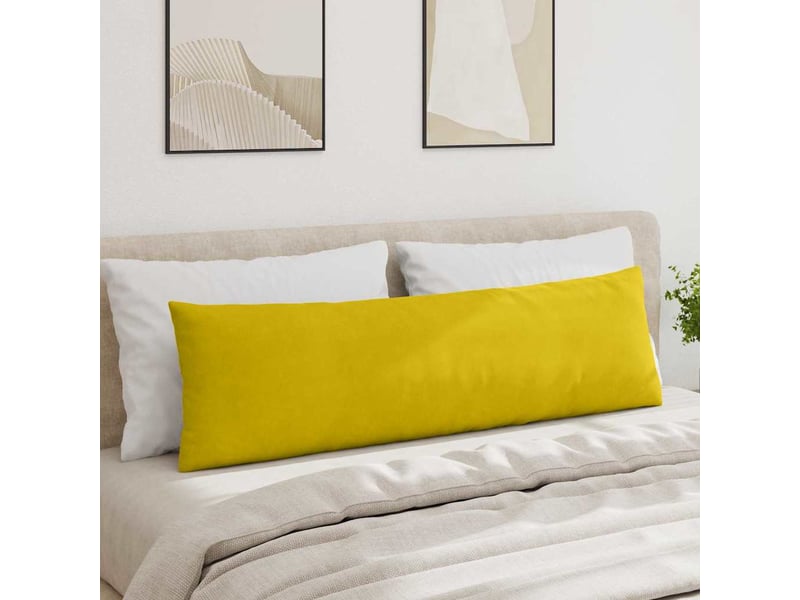 Lot de 2 coussins de canapé, coussins décoratifs jaune 145 x 40 cm cf59102 - Conforama D