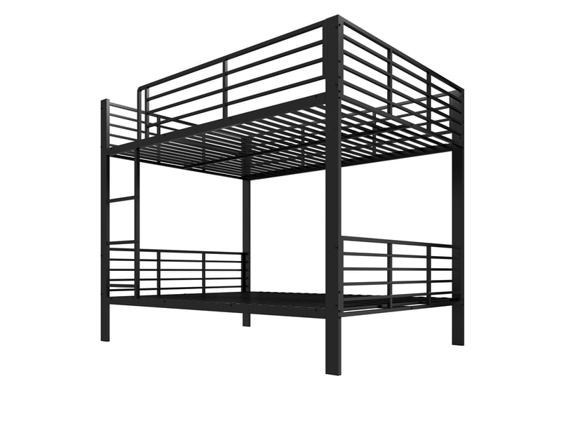  Lit superposé metallique 140x200 pour adultes ultra stable 400kg sans grincement pour colocation  - Conforama A